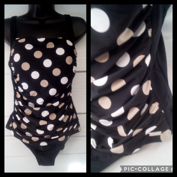 Polka Dots one piece swimsuit - Picture 4 of 6